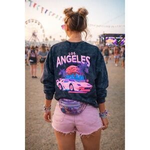 BOUTIQUE Los Angeles Acid Wash Sweatshirt